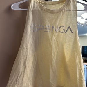 Spenga light yellow crop top
